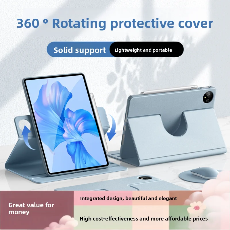 

For iPad 360 Rotation Case Air Pro 2024 MINI 3 4 5 6 7 8 9 10 Generation 10.9 10.2 11 12.9 13 inch Leather Stand Tablet Cover