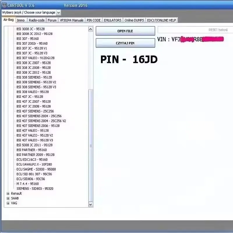 NIEUWSTE CarTool 3.6 Auto autofix tool voor Immo en Airbag Reset Auto reparatie software accesorios para auto Windows 7/10/11