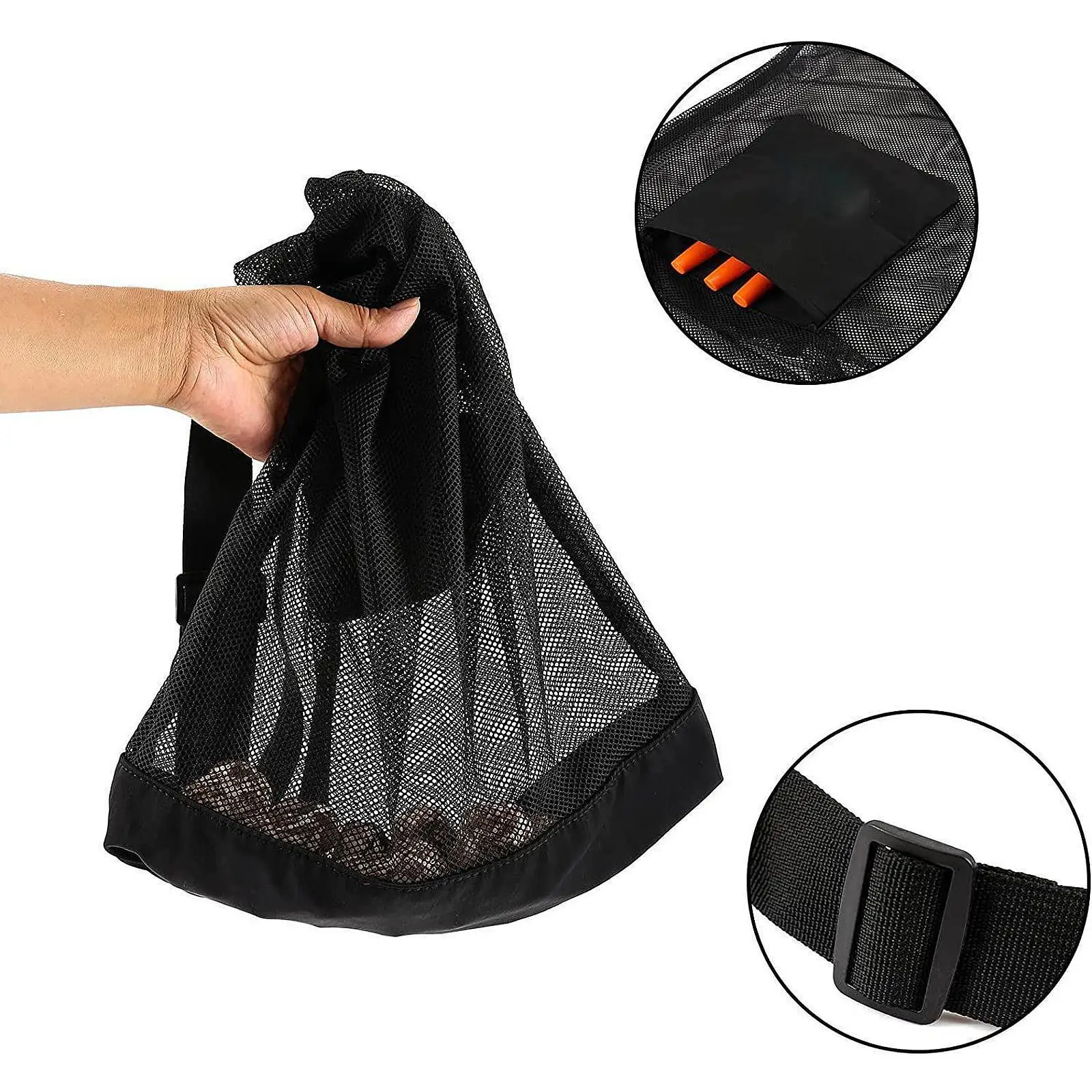 Mesh Hunting Bag Picking Pouch Pocket Grocery Bag Mushroom Foraging Bag