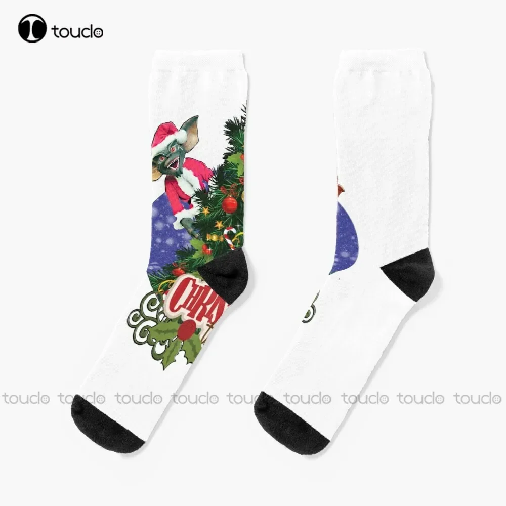Gremlins Merry Christmas Socks Socks Youth Cartoon Comfortable Best Girls Sports 360° Digital Print Custom Gift Streetwear Retro