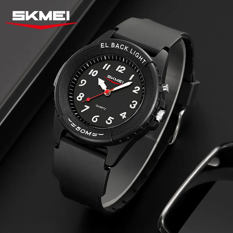 

SKMEI простые уличные кварцевые наручные часы для мужчин, женщин, студентов, подростков, спортивные водонепроницаемые часы 5 бар, креативные мужские часы с подсветкой
