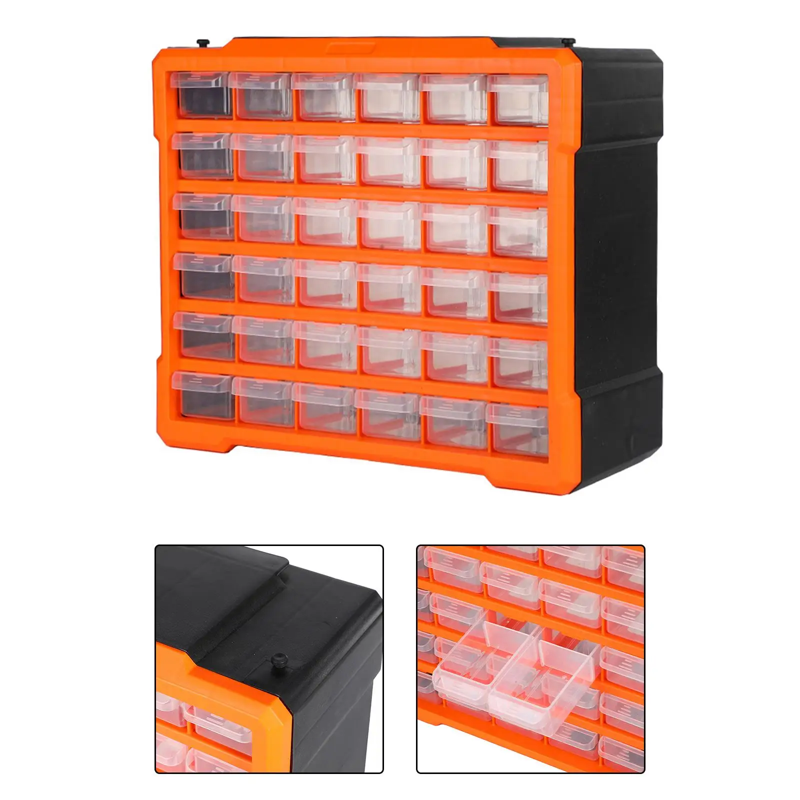 Small Tools Organizer Sturdy Nuts Bolts Container 36 Drawers for Daily Use