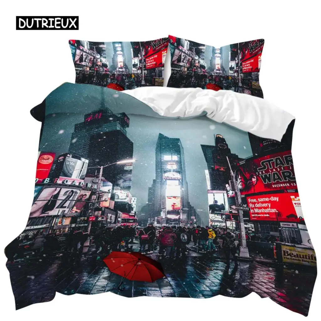 

Urban Scenery Duvet Cover Castle Bike Retro Building Traditional British Culture Double Queen King Size Polyester Qulit Cover