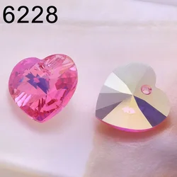 6228 XILION Heart Pendant Genuine Crystals from Austria Loose Beads for Necklace Earrings DIY Jewelry Making