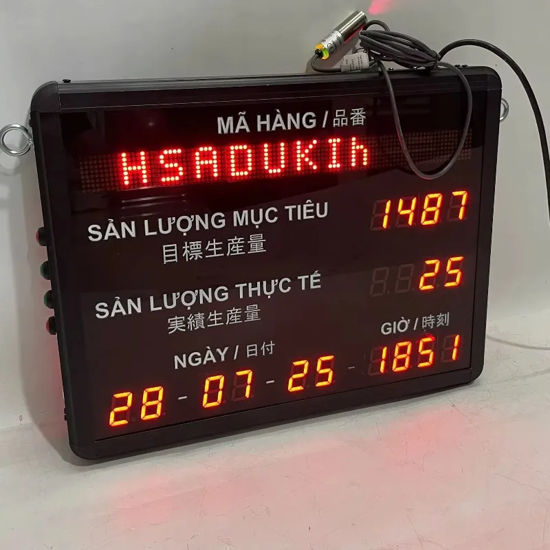 Multi Language Plastic Display Counter with Timer Switch for Bus and International Use User Friendly LED Digital Counter
