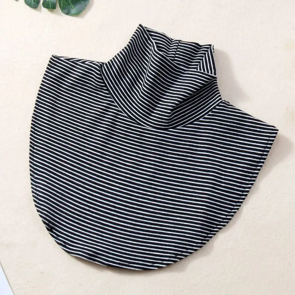 Womens Thermal Mock Neck Dickey Winter Warm Elastic Fake Collar Soft Brushed Fabric Detachable Bib Neck Protection