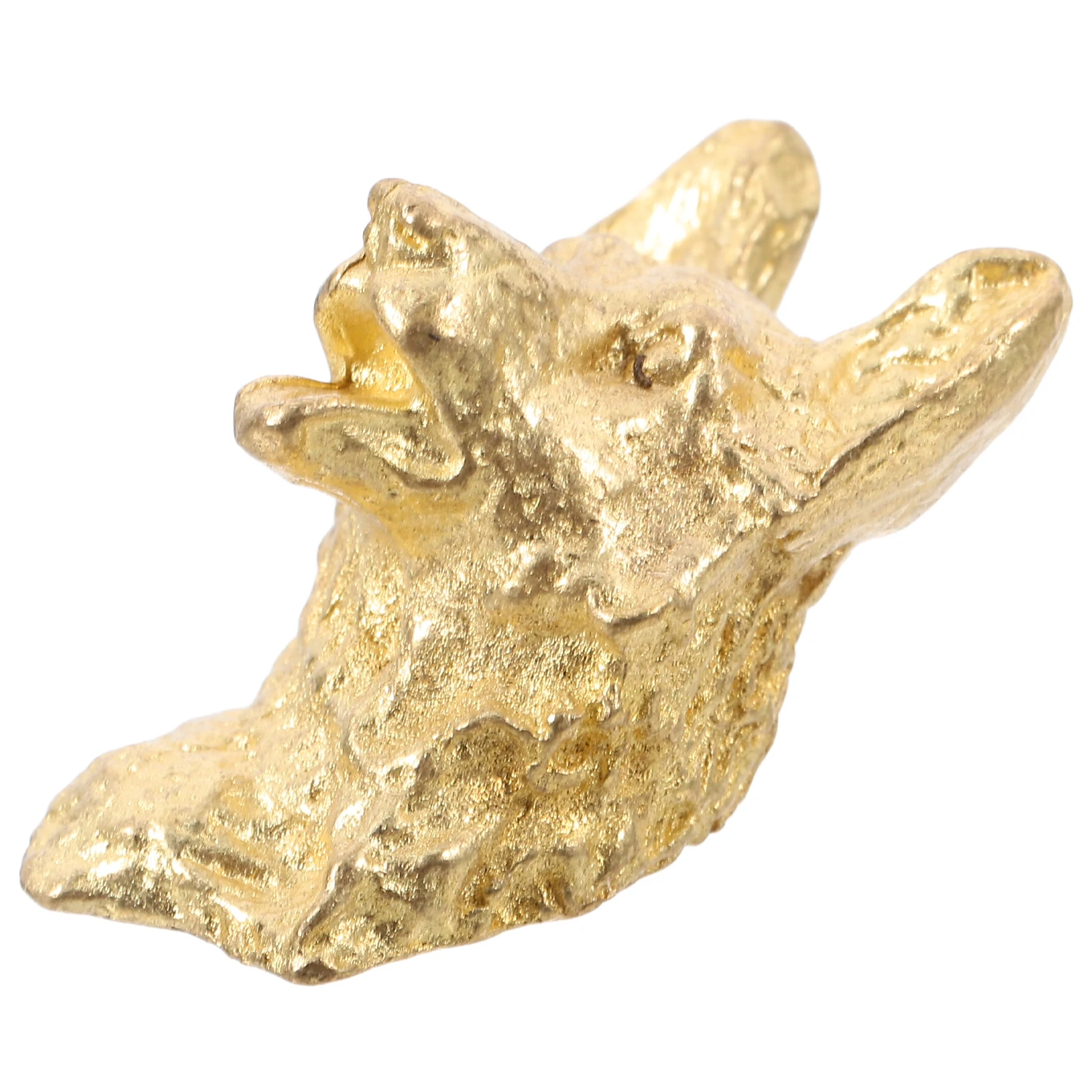 

Wolf Dog Head Drawer Knobs Cabinet Handles Golden Brass Animal Shape Pulls Vintage Durable Elegant Decorative Hardware Furniture