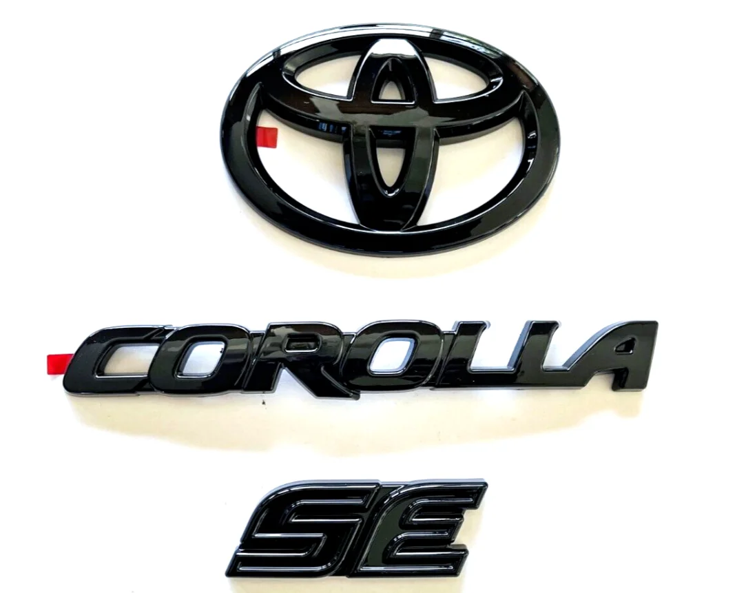 New Glossy Black Overlay EMBLEM for Toyota COROLLA 2020-2024 SEDAN  XSE LE Lcar accessoirr PT948-02200-02