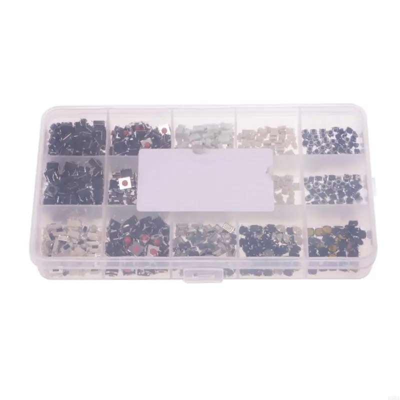 E5BE 750 Pcs 15 Value Push Button Micro Momentary Assortment
