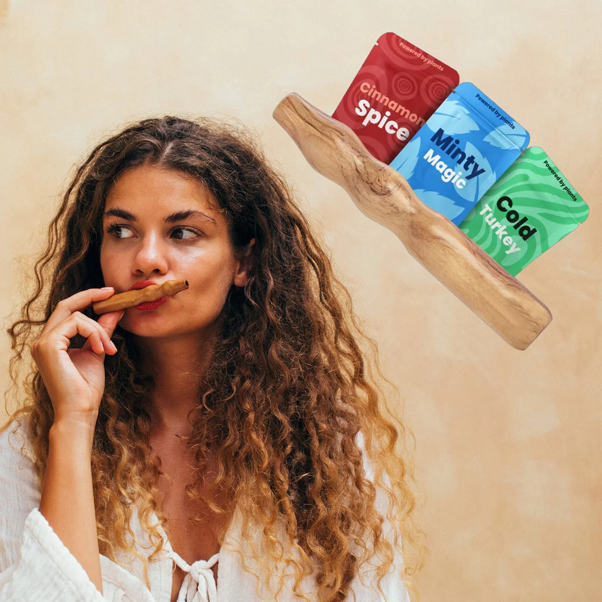 Smokeless Air Inhaler Wooden Quit Smoking Device Energy Bar no nicotin Stick Flavored Air Inhaler Diffuser 30 Days Stop Smoking