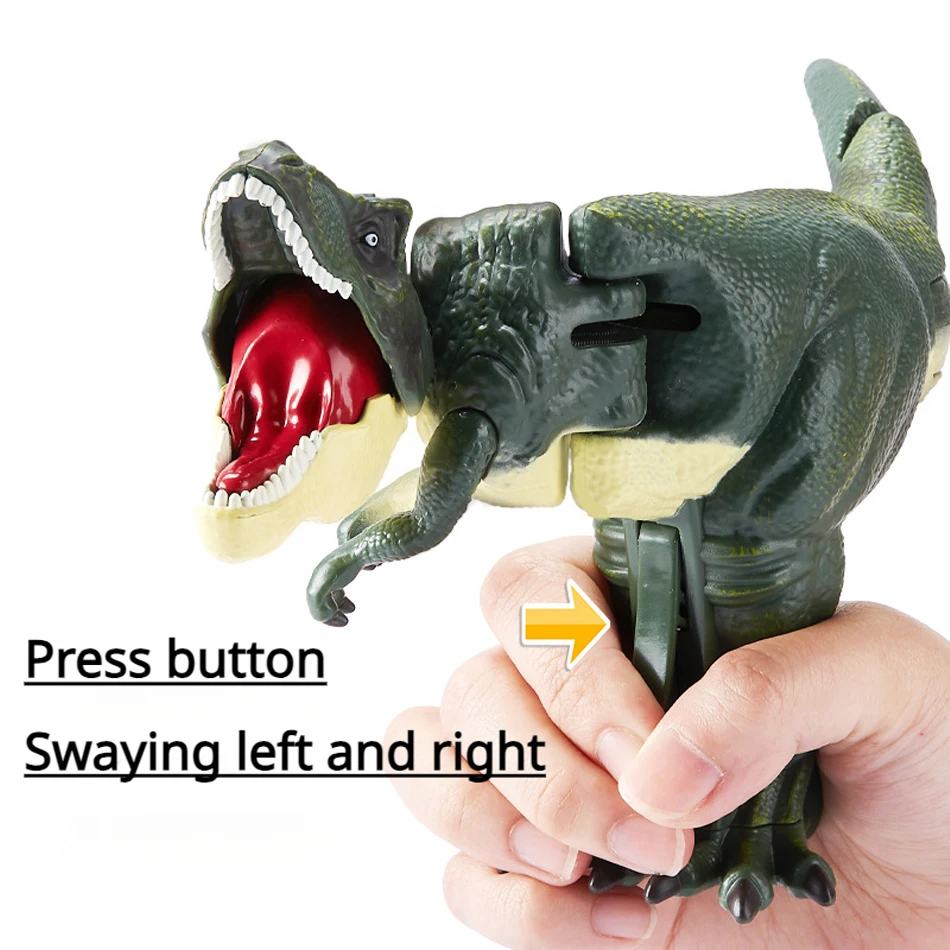 Children Decompression Dinosaur Toy Creative Battery-free Telescopic Spring Swing Dinosaur Fidget Toys Christmas Gifts for Kids