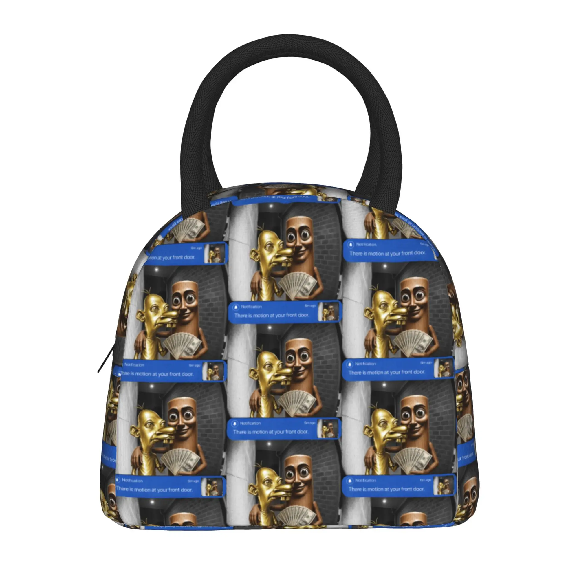 There is Motion at Your Front Tung Tung Tung Sahur Money Lunch Bag Leisure Lunch Box For Child Office Convenient Cooler Bag