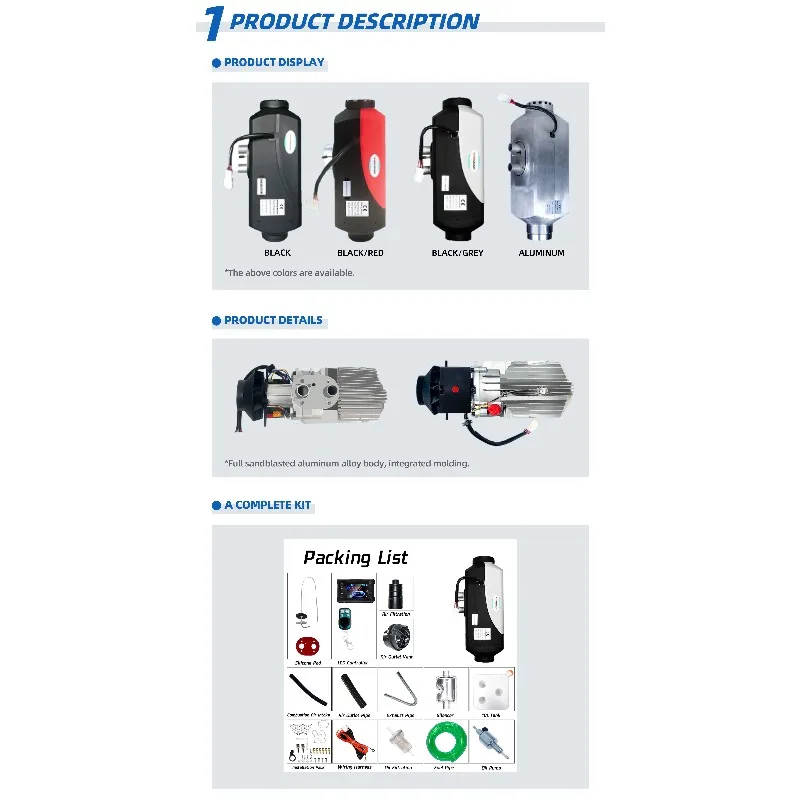 

24V 5KW Diesel Parking Heaters For Truck Boat Caravan Car