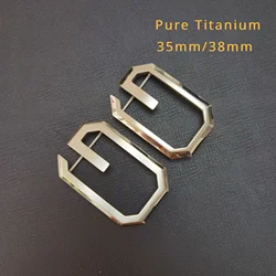 Fashion Pure Titanium Belt Buckle for Unisex Men Women 35mm / 38mm Smooth Non-Allergic Large G Letter Buckle NO Rust Belt Buckle