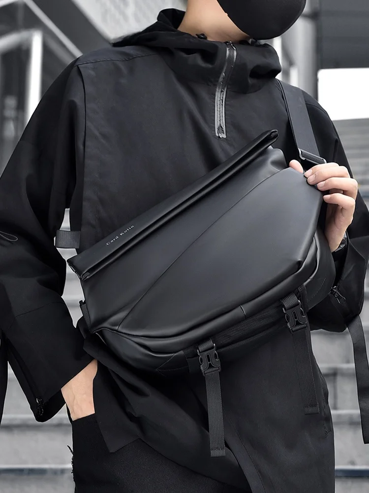 

Bojue Rhino Men's Chest Bag Outdoor Casual Sports Cycling Commuting Single oulder Slant Bag Soft Handle Contrast Color