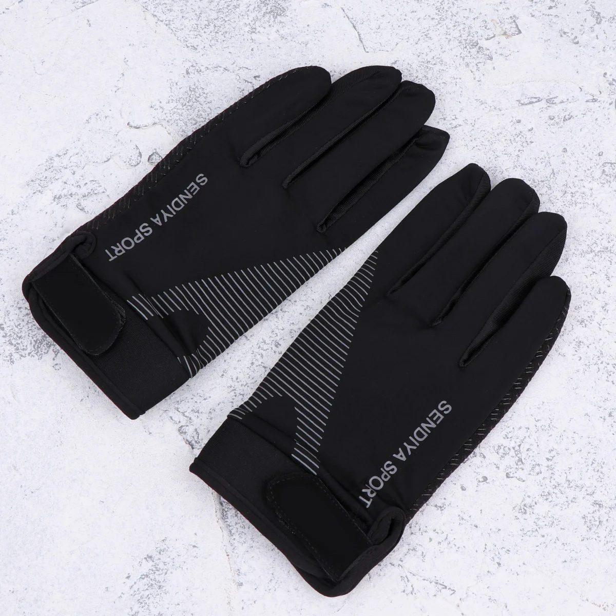 

1Pair Touch Screen Anti-Skid Black Gloves Size Sports Cycling Mountain Climbing Breathable Running Elastic Wrist