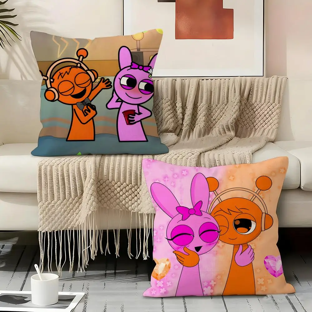 S-sprunki Beat Game Pillow Case Pillowcase, Double-sided Printed, Sofa Cushion, Bedroom Headboard Pillow