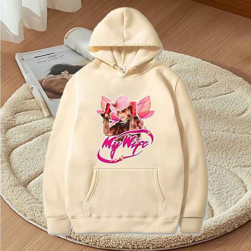 Kpop Ateez Hongjoong My Wife hoodie 2025 men women vintage Long sleeve Sweatshirt with print Graphics oversized  hoodie  unisex