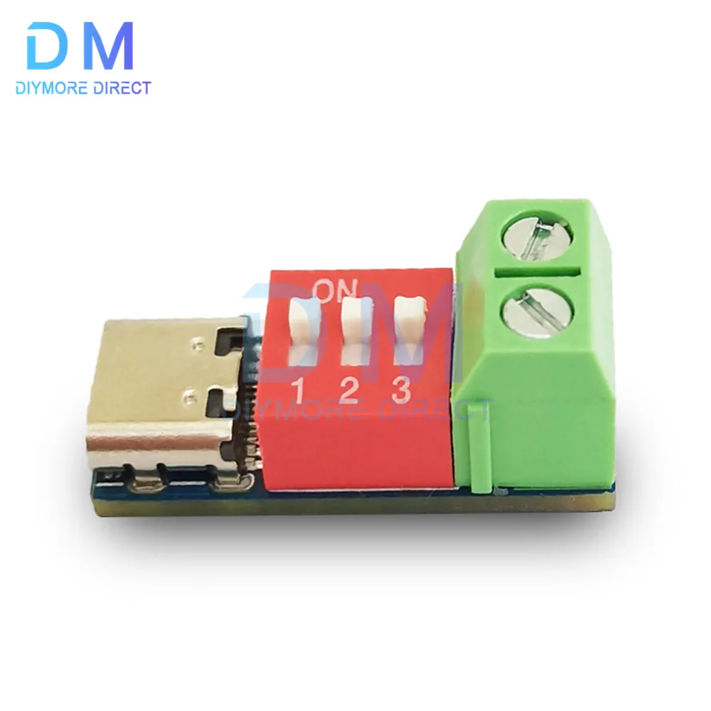 USB-C PD Trigger Board Module PD/QC Decoy Board Fast Charge USB Type-c to 12v High Speed Charger Power Delivery Boost Module