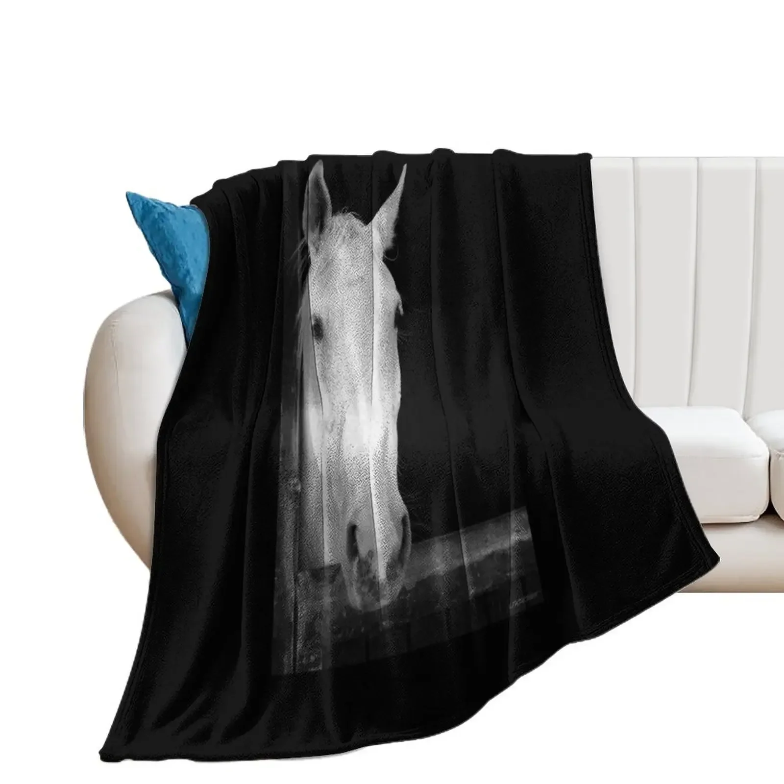 Easily Distracted by Horses - Daisy Gray Throw Blanket Designers Decorative Sofa Summer Blankets