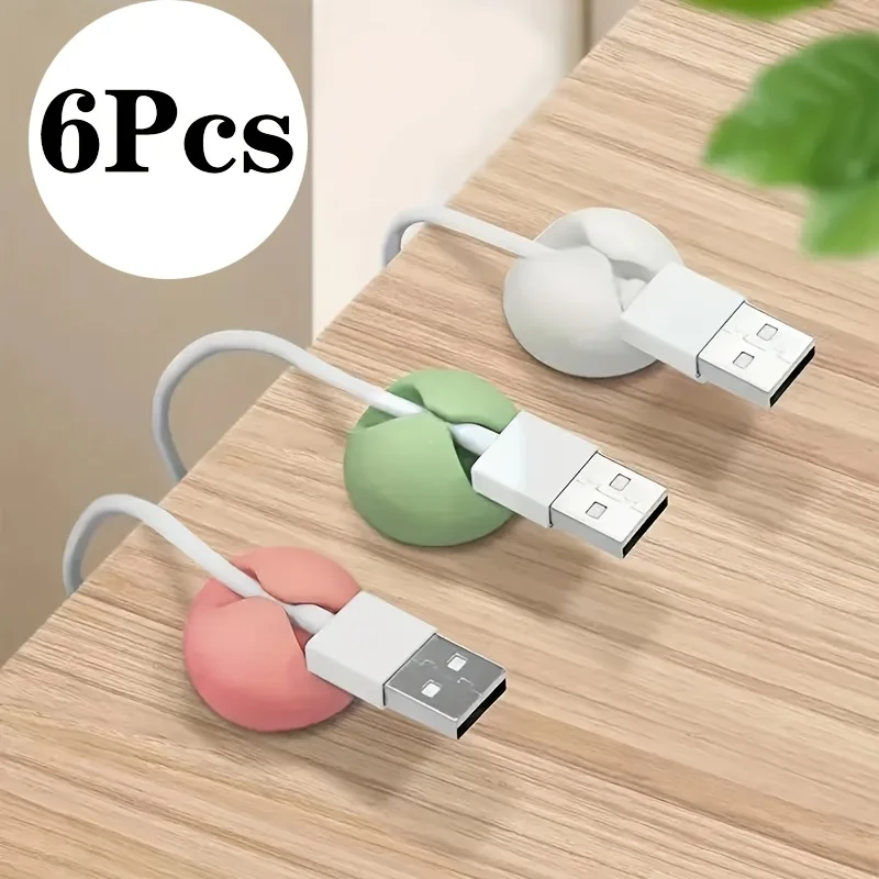 Cable Organizer Clips Easy-to-Install Wall-Mounted Cord Holder for Desk Nightstand Secure Charging