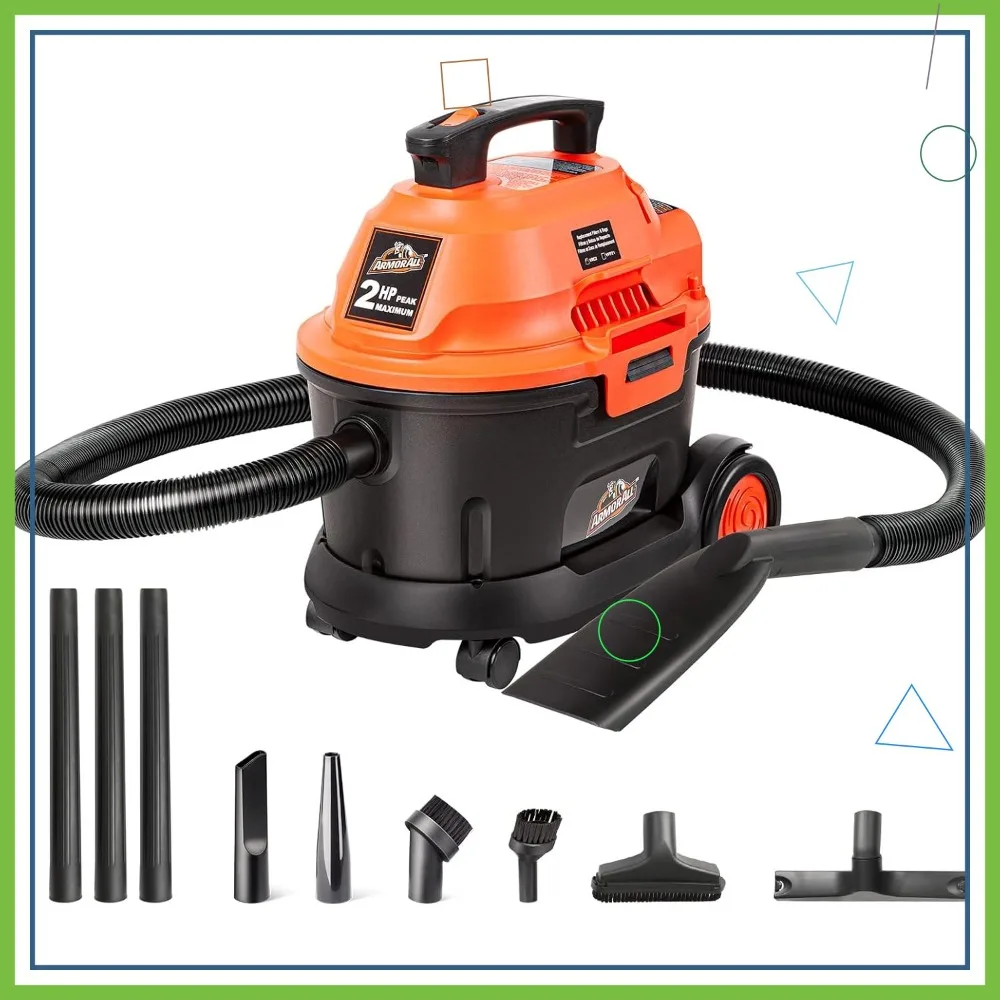 

2.5 Gallon Wet/Dry Utility Vacuum, 120V, Orange/Black, 2.5 Gal