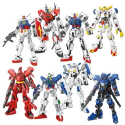 Creative MOC Mecha Warrior Mechanical Robot Figures Model Building Blocks Bricks DIY Assembly Mechs Toys For Children Gifts