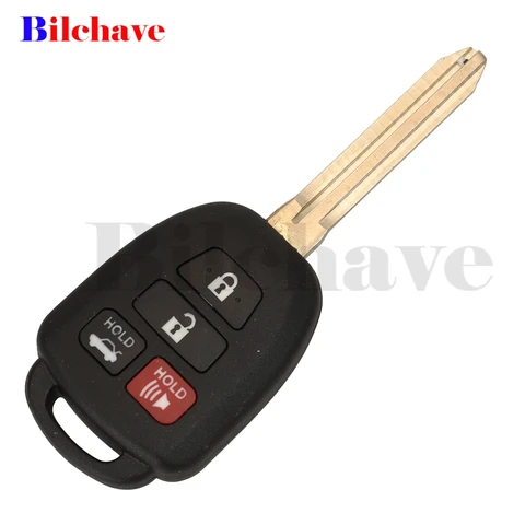 Jingyuqin 2/3/4 кнопки для Toyota Camry Fit Optional CAMRY Corolla RAV4 2012-2017, чехол для дистанционного ключа автомобиля с лезвием TOY43