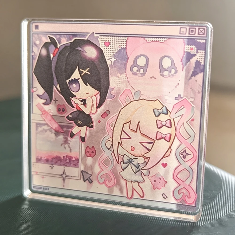 Game NEEDY GIRL OVERDOSE Rain Ame KAngel Cosplay Standing Plate Acrylic Brick Figure Stand Desktop Decoration Accessories Prop