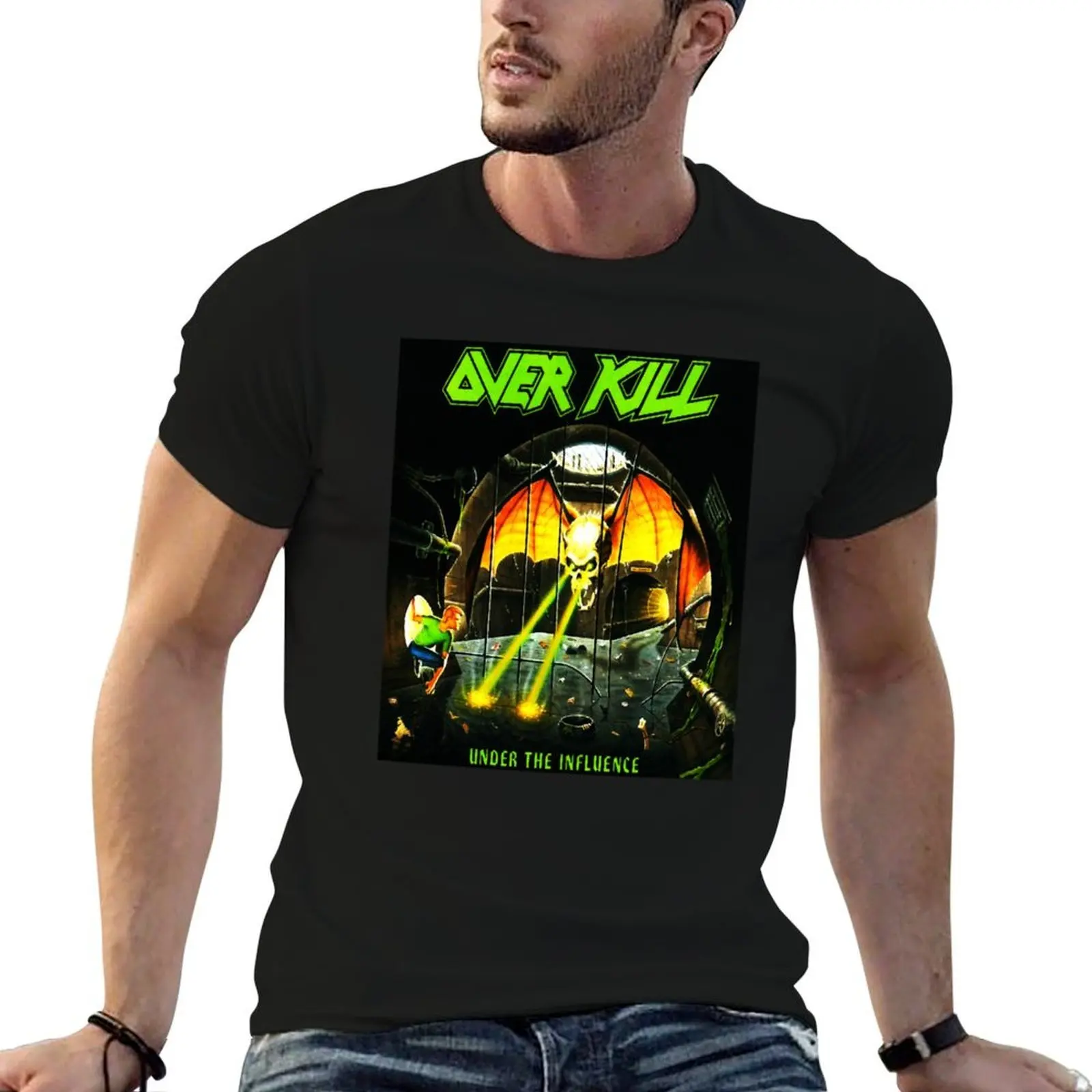Overkill band metal popular Genres Thrash metal T-Shirt blue archive Louboutins shirts graphic tee men