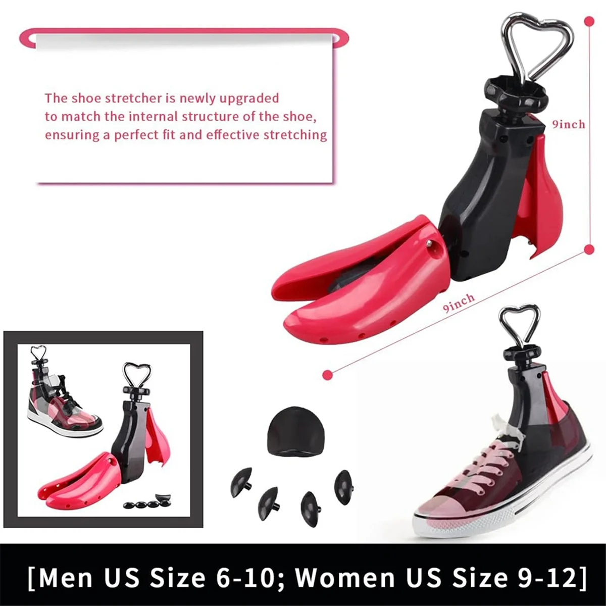 Shoe Stretcher Women, Boot Stretcher Wide Feet, 4 Way Adjustable Shoe Stretcher.(for Women Size 7-12,Men'S 6-11)