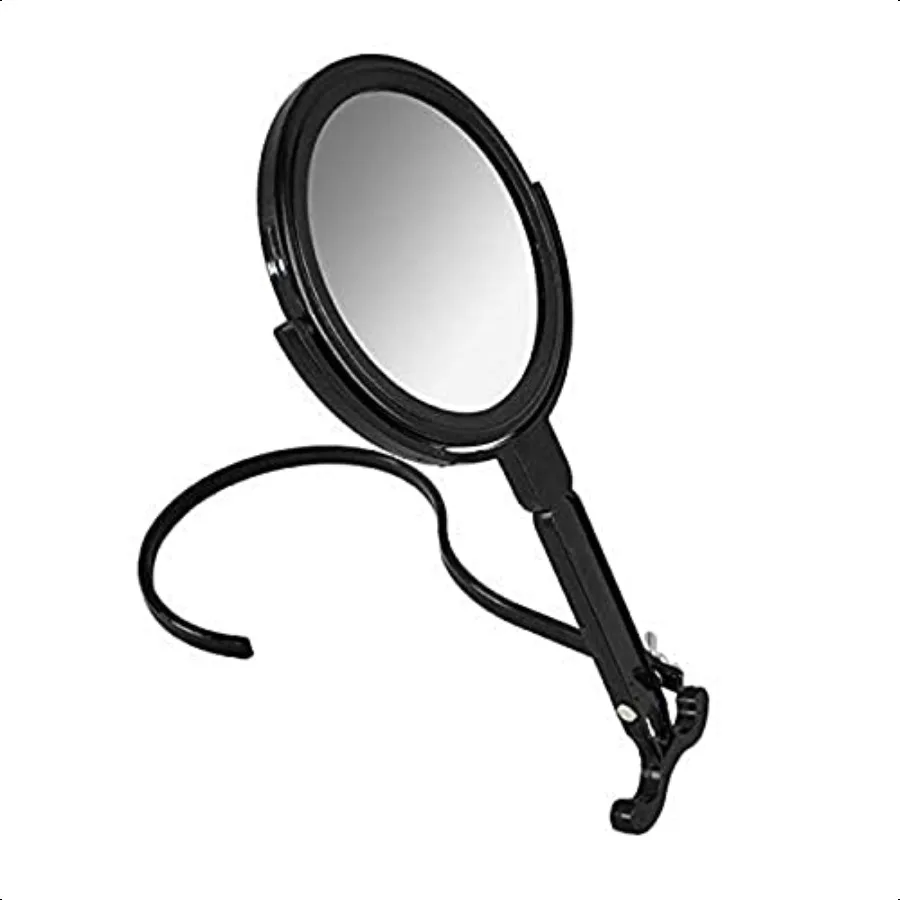 

Ri Round Portable Lightweight 5x 1x Magnifying Neck Mirror Piano Black 4.25 Diameter x 0.25 x 11H Black