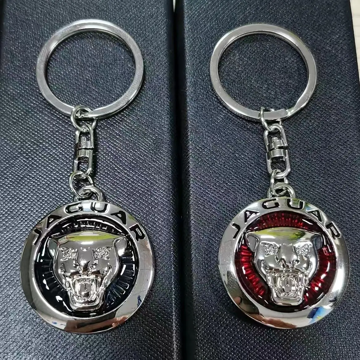 Llavero de coche con cabeza de leopardo 3D a la moda para Jaguar XE XF XJ F-PACE E-PACE F-TYPE, llavero de aleación de zinc, accesorio para coche, regalo para hombre