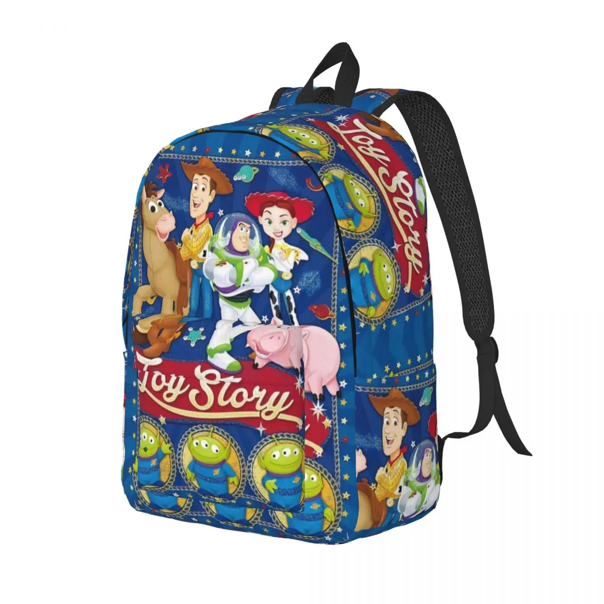 Custom Toy Story Woody Canvas Backpacks for  Water Resistant College School Buzz Lightyear Cartoon Bag Printing Bookbags