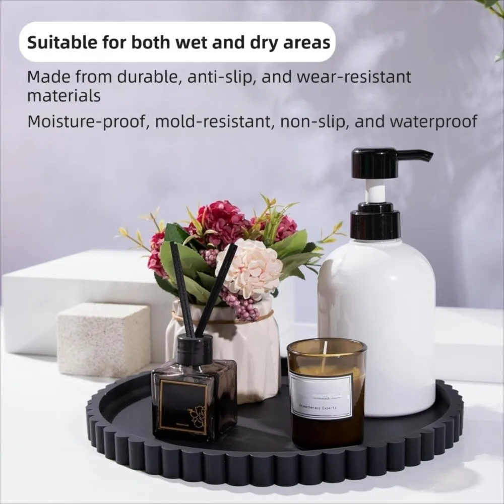 

Полосатый круглый силиконовый поднос для хранения украшений, креативный дизайн, декоративная тарелка, экономия места, высококачественный реквизит для демонстрации ожерелий