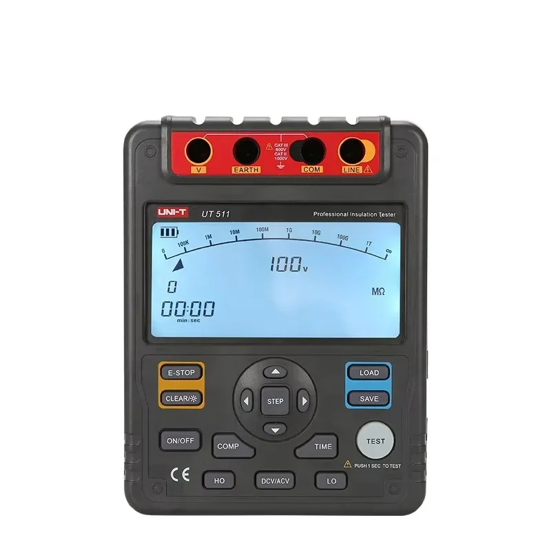 UNI-T UT511 ac dc insulation resistance tester LCD backlight data storage polarization index measurement