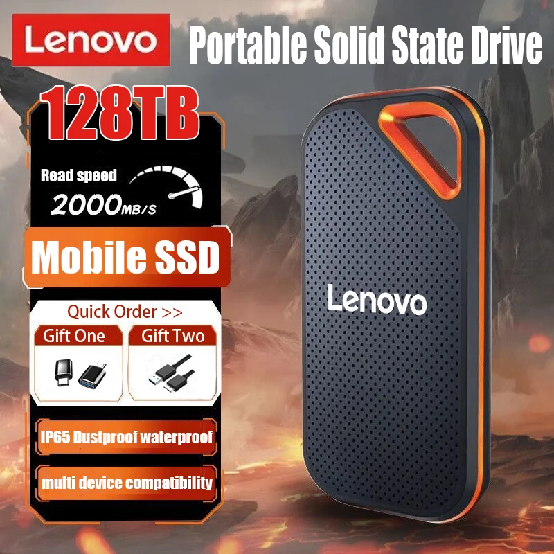 

Высокоскоростной жесткий диск Lenovo 128 ТБ USB3.1 SSD Портативный диск SSD 2 ТБ Оригинальный жесткий диск Внешний твердотельный диск для ноутбука/ПК