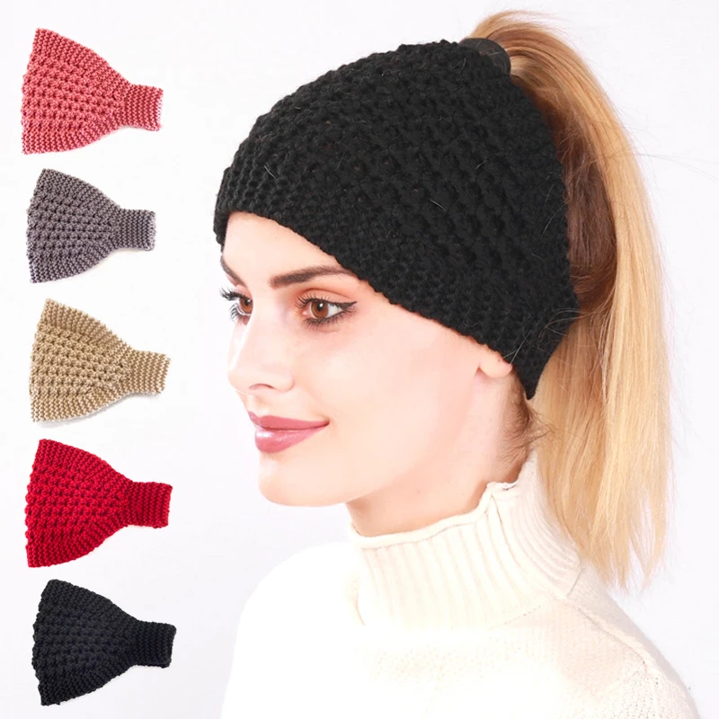 Knitted Headband Warm Thicken Wide-brim Woolen Headband Hair Accessories Hair Band Hair Band Face Wash Sports Hair Band