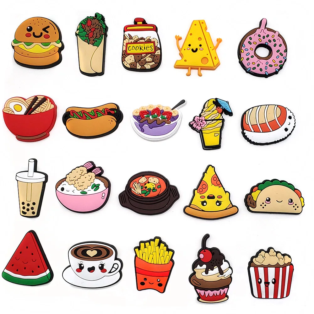 Shoe Charms Accessories for Crocs Sandals Food Hole Shoes with Accessories Kawaii Cute Personalized Gifts Y2k Fashion Toys Anime