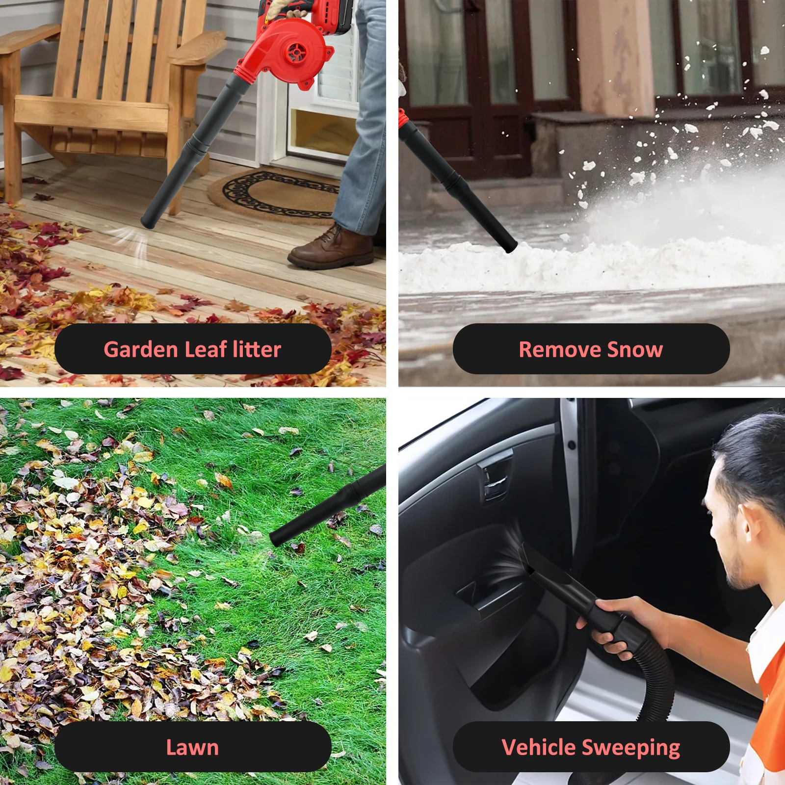 منفاخ أوراق الشجر اللاسلكي بدون فرش منفاخ هواء في موقع العمل 6 سرعات 2 في 1 منفاخ كهربائي ومكنسة كهربائية لبطارية ميلووكي 18 فولت