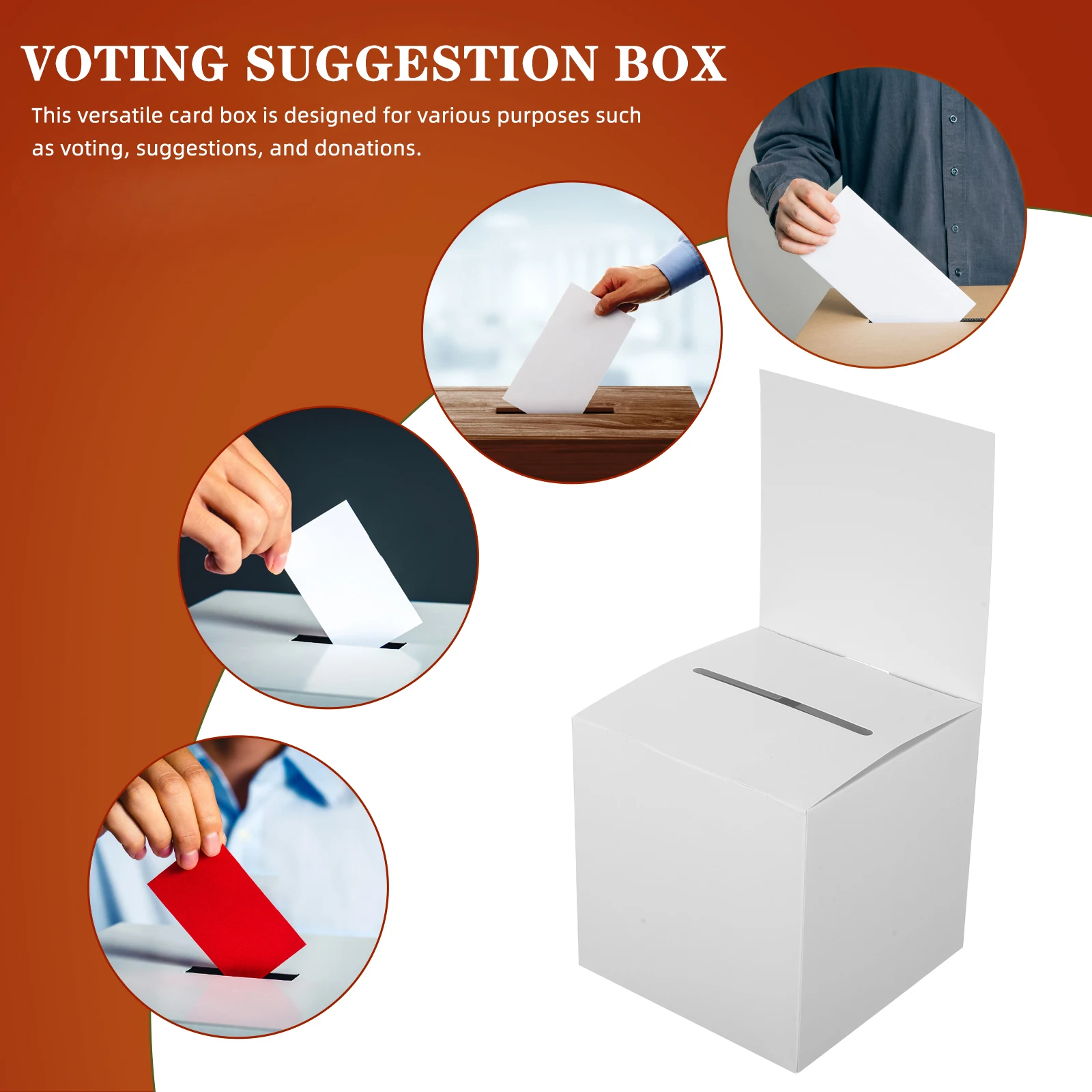 5 Stuks Witte Kaart Verzameldoos Opvouwbare Suggestie Donatie Stembus voor Kantoor School Vergaderruimte Gebruik Donatie Dozen