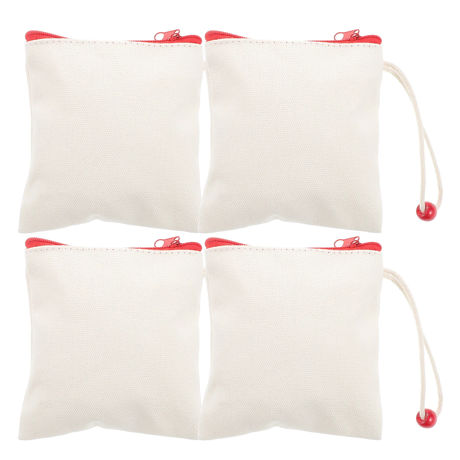 

4 шт., сумки для хранения ювелирных изделий, портативный тканевый кошелек для монет, холщовые мешочки, белый винтажный органайзер для мелочей, маленькие сумки на молнии