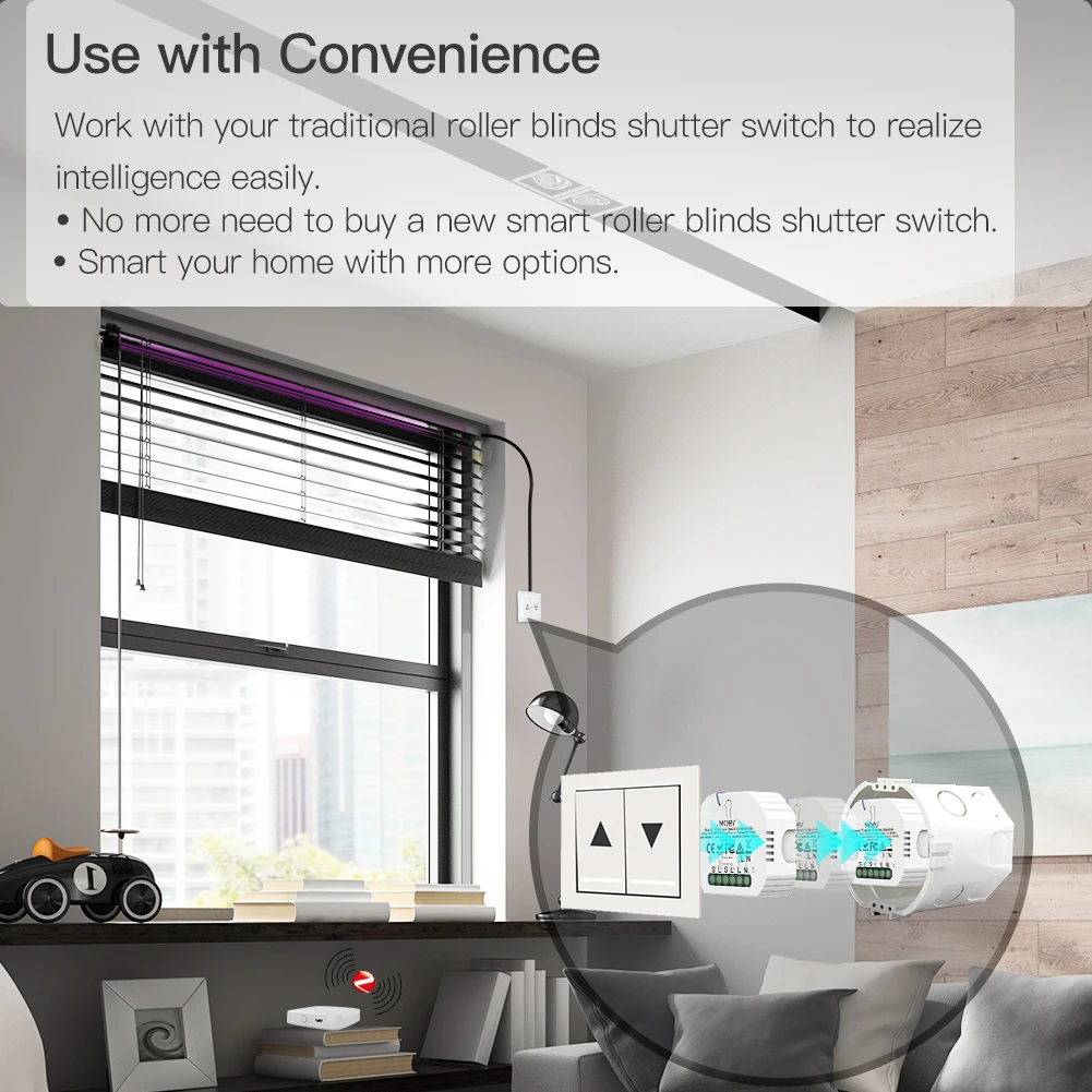 MOES ZigBee Smart RF433 Curtai - Curtain Motor recension och pris