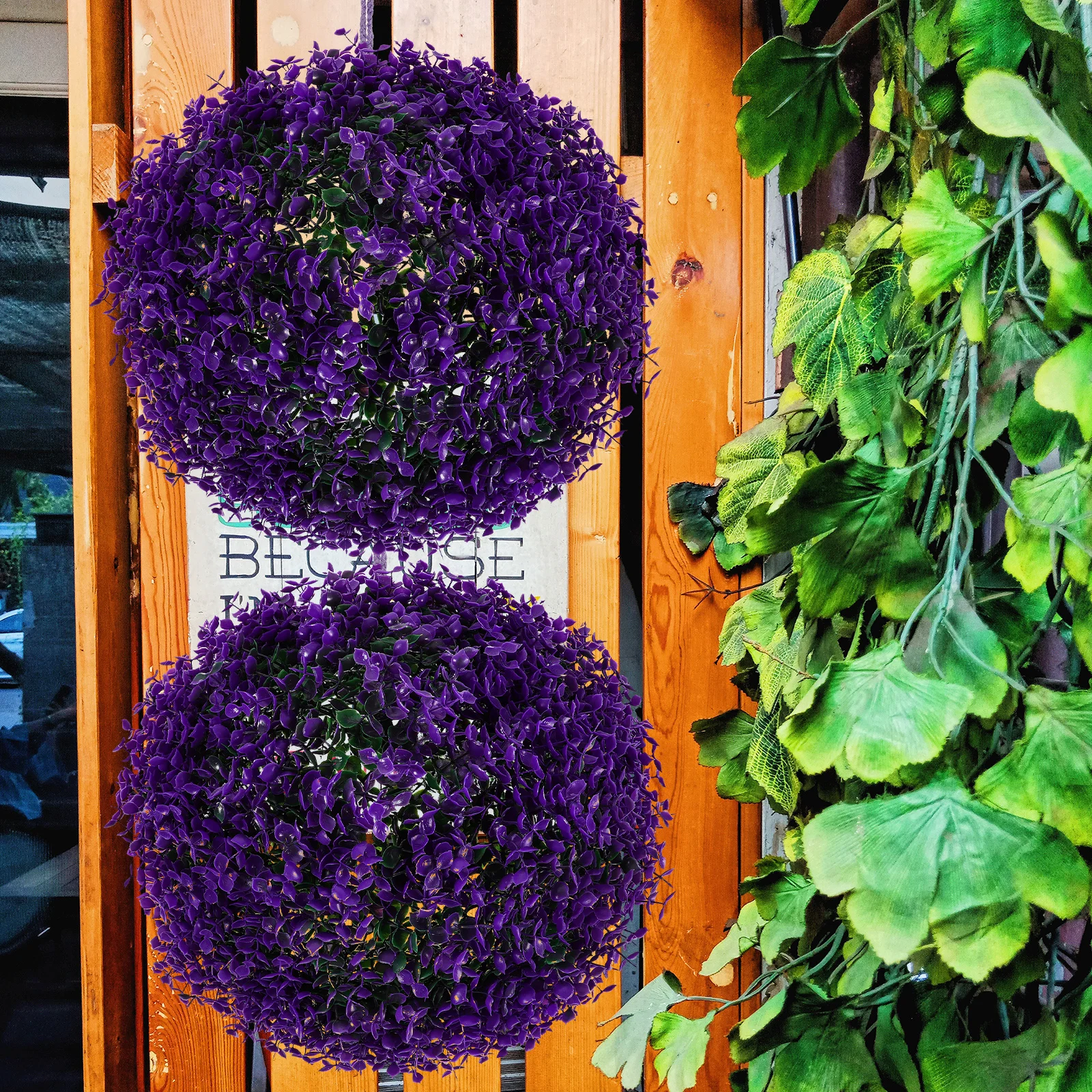 

Eucalyptus Leaf Decorative Balls 25cm Orange Artificial Plant Sphere for Indoor Outdoor Wedding DIY Grass Balls Fake Greenery