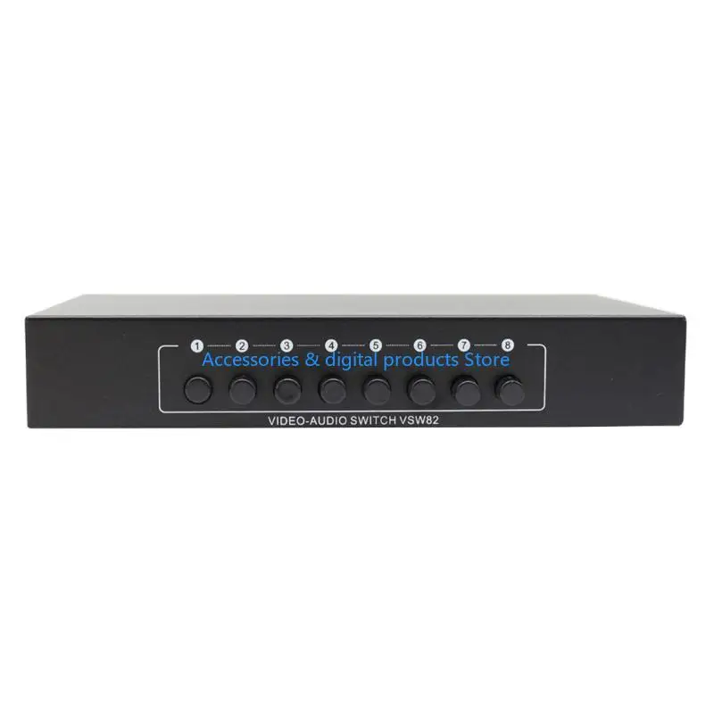 77JD MultiInput 3RCA AV Switchers Box 8Device Capacity 3RCA Video audios AV Switcher Plug And Play For Entertainment Systems