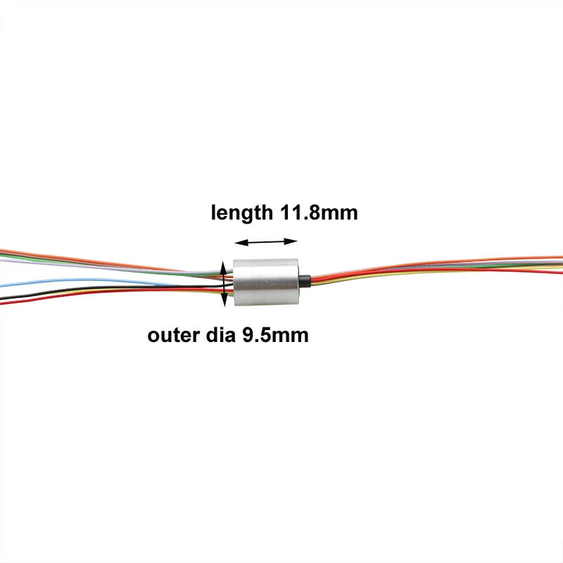 1PCS Anchor Fish RC Robot Lighting 360 degree Rotation Slipring Current 2A High Speed Conductive Slip Ring Micro Outer Dia 9.5mm