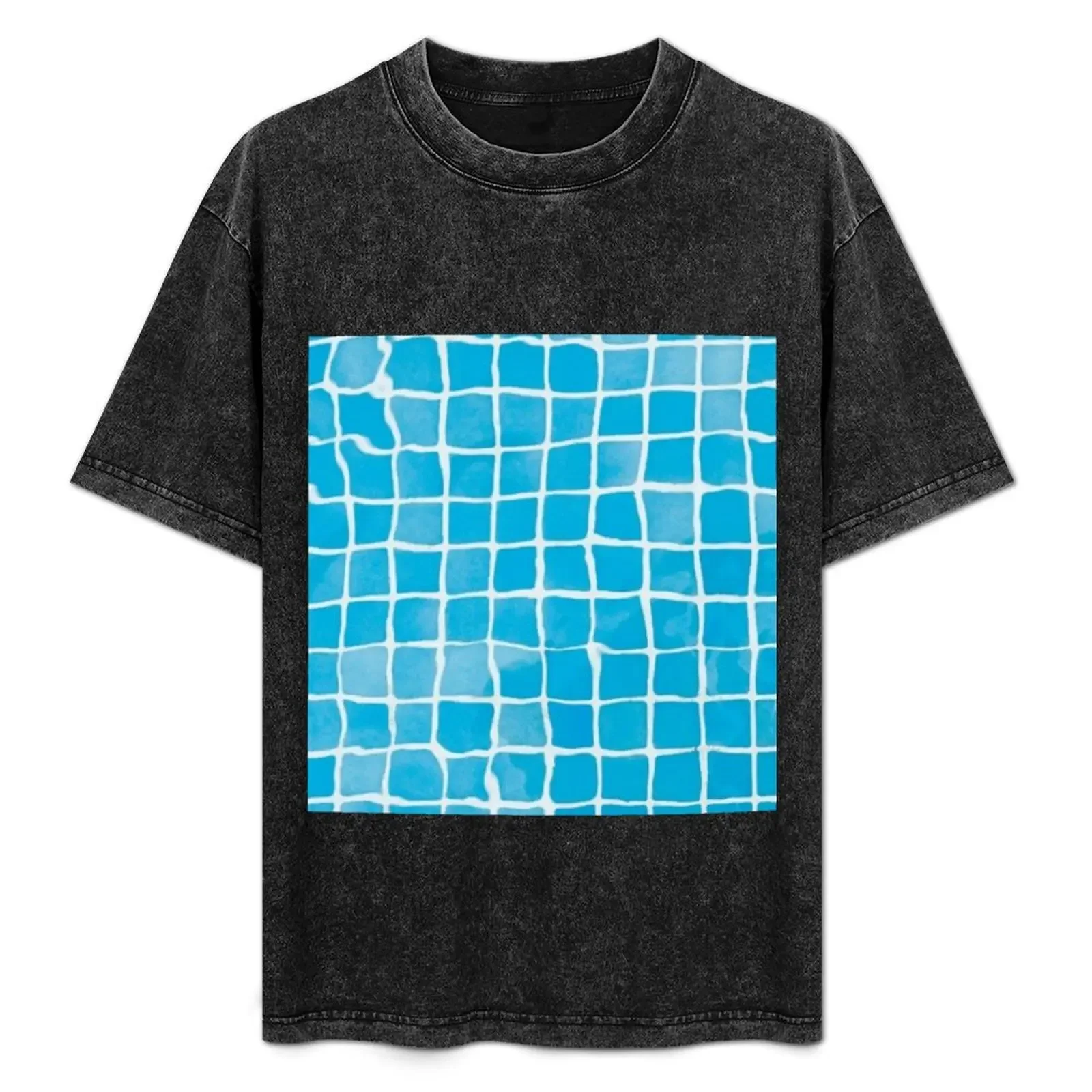 

Shape minimal abstract design of a swimming pool - pattern T-Shirt custom t shirt luxury clothes men