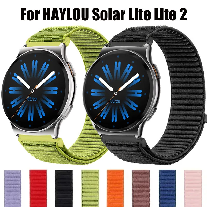 20mm 22mm gewebtes Nylonarmband für HAYLOU Solar Lite 2/Ultra Armband-Schlaufe für Haylou Watch 3 4 4S 2Pro RS5 S8 S6 R8/RS4 RS4 Plus