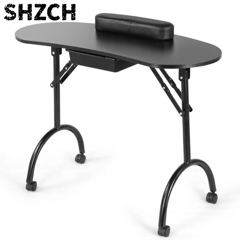 Portable Folding Beauty Manicure Table with Cosmetic Case Travel Stall Workbench for Nail Art And Makeup mesa manicurista