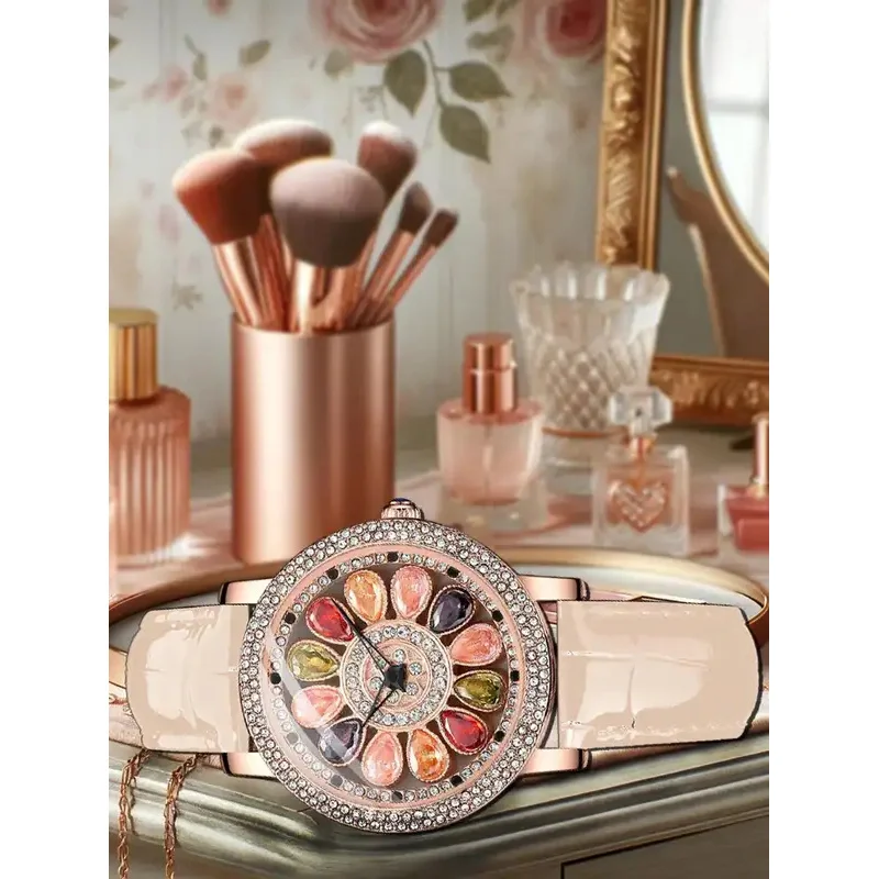 New women quartz watch fashion elegant rotating small dial exquisite casual limited edition ladies quartz wrist watches